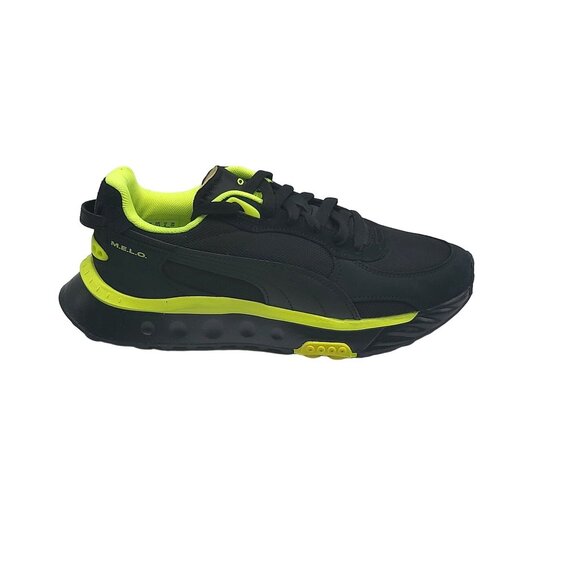 Puma Wild Rider La Melo Ball Men‎ Sneaker Shoes Black  384339 01 Size 8 - Picture 1 of 9